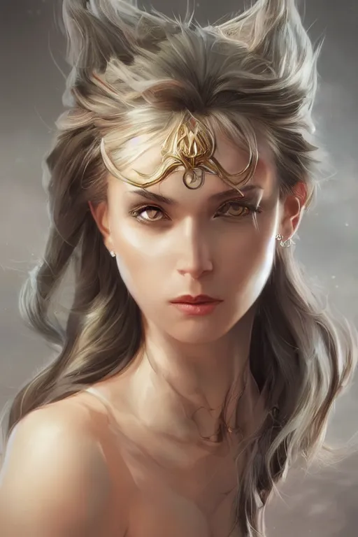 Image similar to three quarters portrait pose of a beautiful woman, strong body,super heroine costume,super powers, fantasy, intricate, elegant, highly detailed, digital painting, artstation, concept art,shining, sharp focus, illustration, art by Stanley Lau