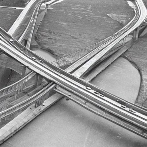 Image similar to a highway designed by mc escher