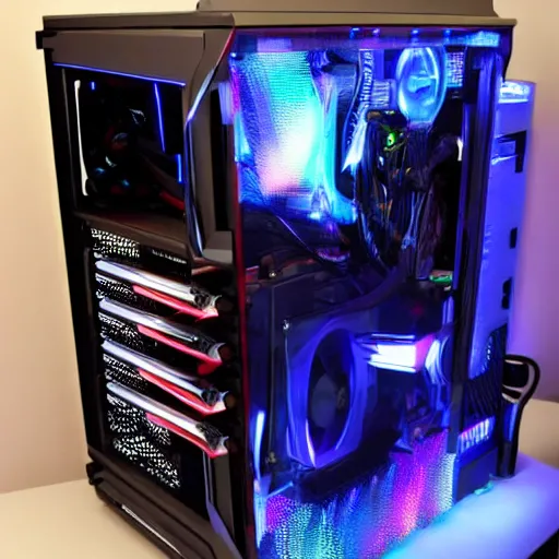 Image similar to unique gamer pc, ultra realism.