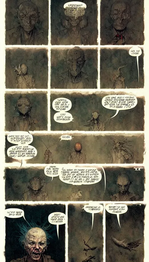 Image similar to the most interesting 6 panel comic by chiara bautista, beksinski and norman rockwell and greg rutkowski weta studio and tom bagshaw and james gurney and lucasfilm