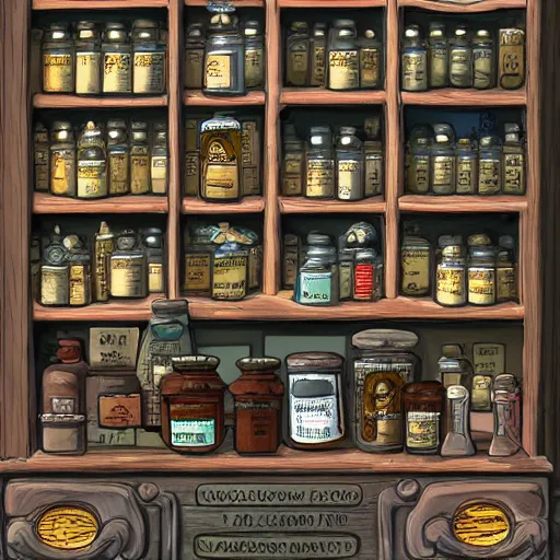 Prompt: A wizard's apothecary, 8k, detailed