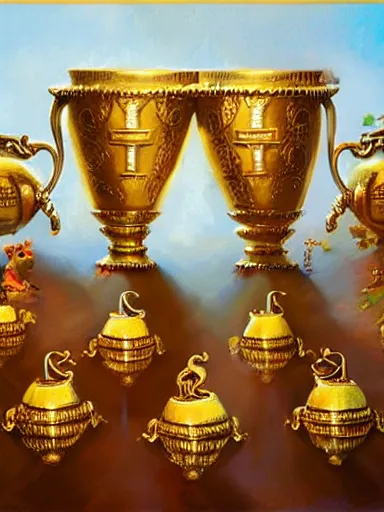 Prompt: a group of friends, cheers, arms up with golden cups. farm festival intricate, elegant, highly detailed, digital painting, artstation, concept art, sharp focus, illustration, by justin gerard and artgerm, 8 k