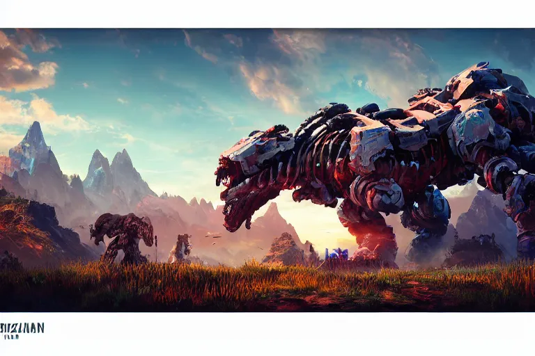 Image similar to tremortusk machine mecanical creature robot of horizon forbidden west horizon zero dawn radiating a glowing aura global illumination ray tracing hdr fanart arstation by ian pesty and alena aenami artworks in 4 k