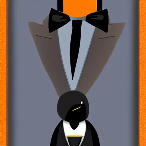 Image similar to orange pellican like tux