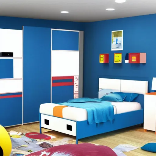 Image similar to ps 2 themed bedroom ikea catalog photo