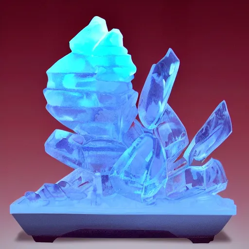 Prompt: bonsai ice sculpture, photo studio, artstation trend, hdr