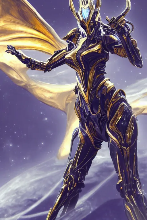 Prompt: intricate high detail elegant beautiful stunning quality cosmic huge god giantess hot female warframe anthro mecha female dragon goddess, gold body, sleek metal ears, sleek eyes, smooth blue skin, sleek gold armor, bigger than galaxy, epic proportions, epic scale, epic size, warframe destiny art, furry, dragon art, goddess, giantess, furaffinity, octane