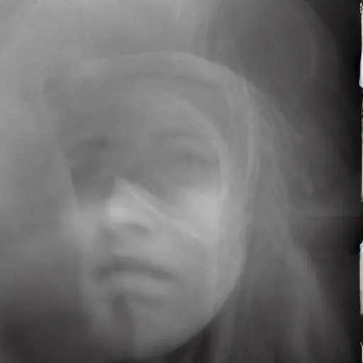 Prompt: pinhole photo : dream, smoke, silhouette, face, mirror, double exposure, chromatic aberration, kodachrome