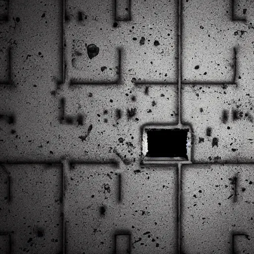 Image similar to scary concrete prison cell, 4K, dark, horror, wet, moldy, futuristic,