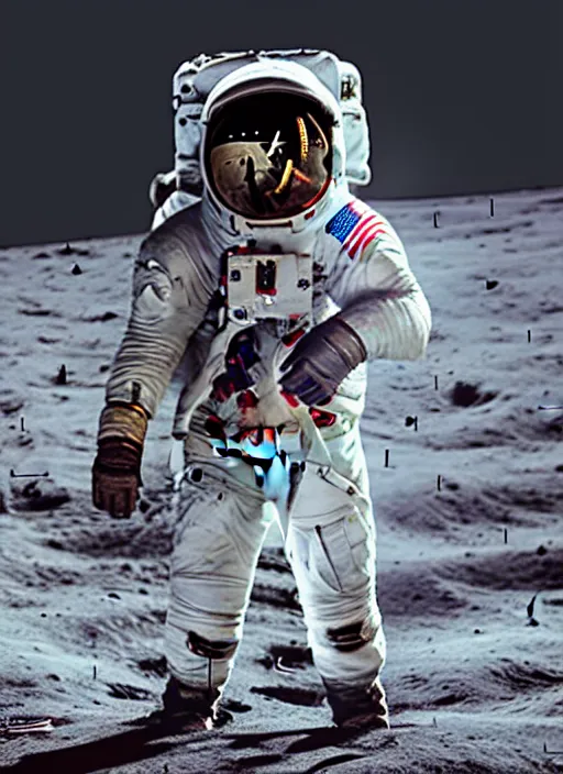 Prompt: astronaut on the moon, in the style of supercell, 8 k, shallow depth of field, intricate detail, 3 d render,