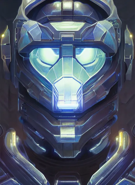 Prompt: symmetry!! portrait of master chief from halo, intricate, elegant, glowing lights!! highly detailed, digital painting, artstation, concept art, smooth, sharp focus, illustration, art by artgerm and greg rutkowski and alphonse mucha