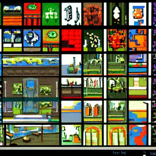 Image similar to the last virtual art museum in a 9 0's video game, made in 1 9 9 0, hyper detailed hd screenshot, in the style of a liminal space