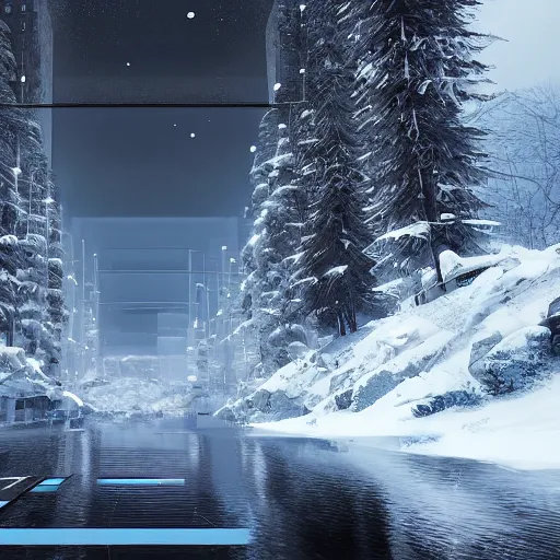 Image similar to mirror's edge in russia, winter concept art, artstation, unreal engine, game screenshot with hud and hands