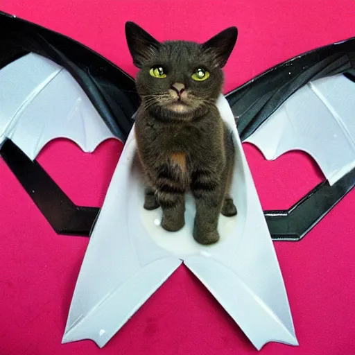 Image similar to cat with bat wings