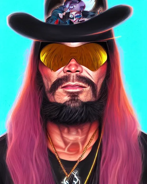 Prompt: digital art, portrait of tears rolling down the face of randy macho man savage by james jean, by ross tran, ultra detailed, character design, concept art, trending on artstation,