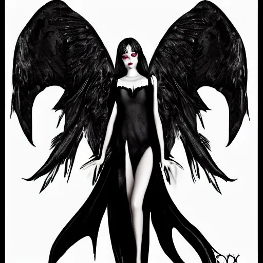 Image similar to vampiric angel, gothic