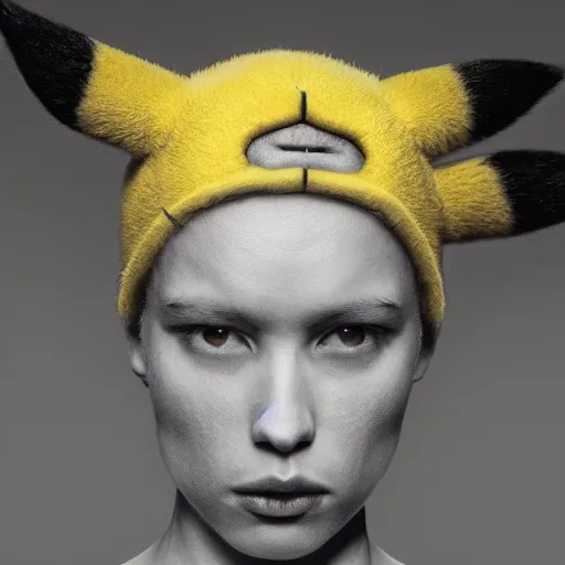 Image similar to portrait of pikachu - human hybrid, by annie leibovitz, studio lighting, award - winning