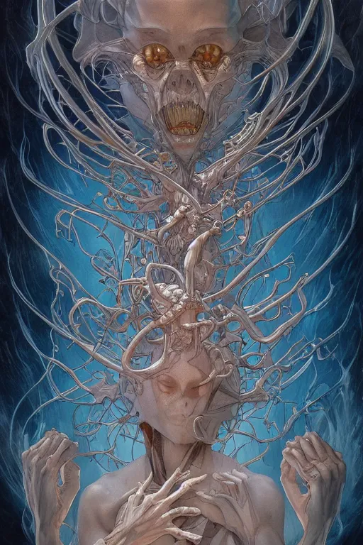 Prompt: casper the friendly ghost, by artgerm and yoshitaka amano and moebius and hr giger and zdislaw beksinski and alphonse mucha, hyperdetailed, symmetry, glamour, surreal, dc comics, ornate, stunning, nebula, explosions in the sky, trending on artstation