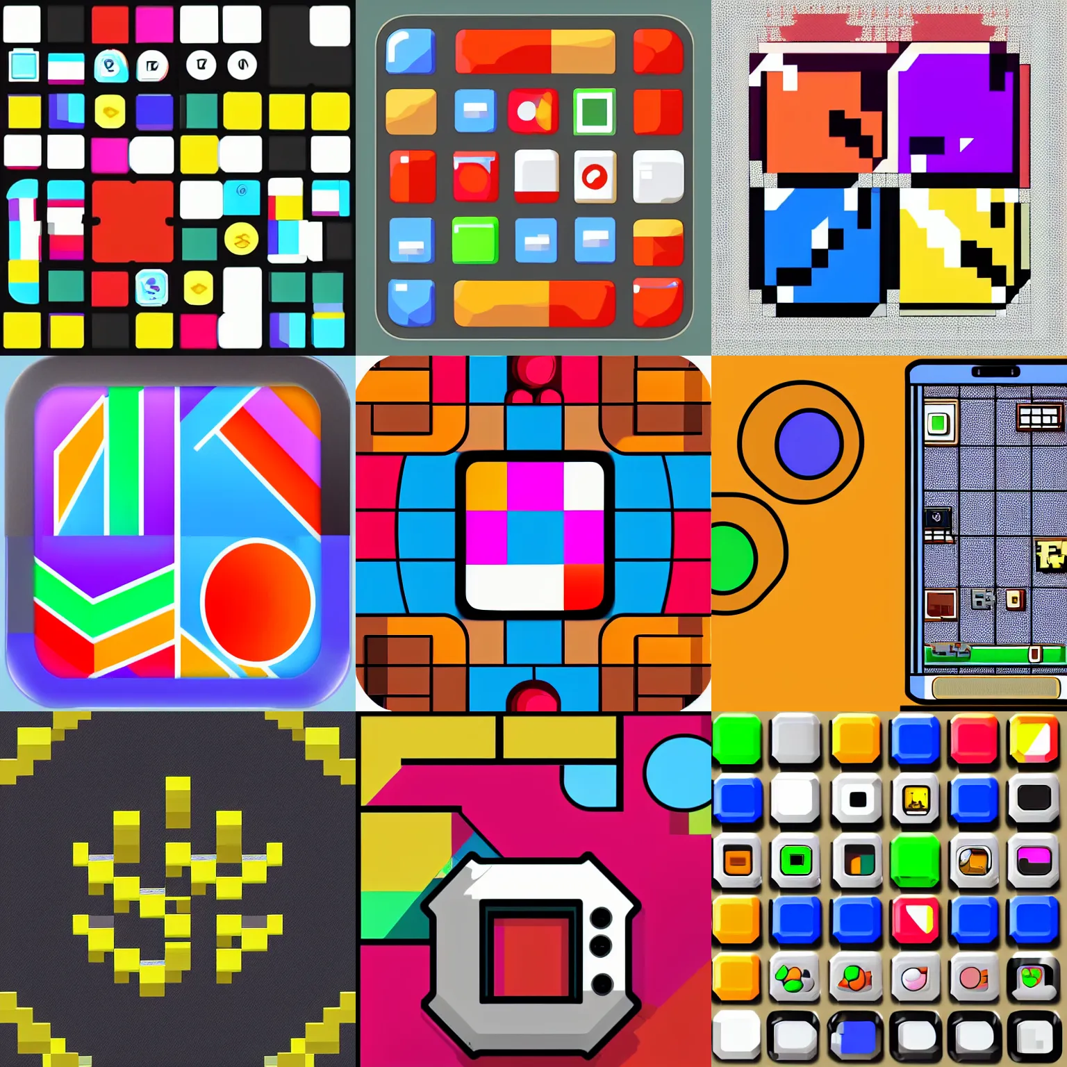 Prompt: square with round beveled edges. glossy. digital art. character, scene, situation, setting. homescreen app icon. pixel - art iphone android phone app icon. designed by the artists at sega, nintendo, namco, capcom, sony, xbox, microsoft, apple, google play store.