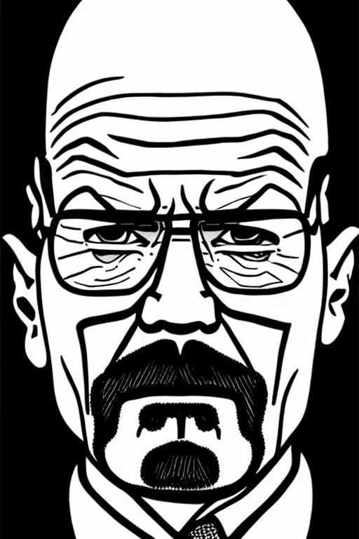 Image similar to walter white, as drawn by dan decarlo, highly detailed,