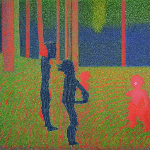 Image similar to a teddy bear production of die walkure, from the terrifying and incomprehensible beyond, body horror, by david hockney, seurat