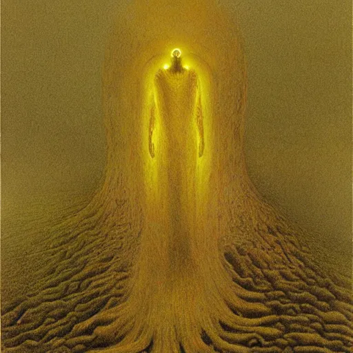 Prompt: hastur the king in yellow, Zdzisaw Beksinski