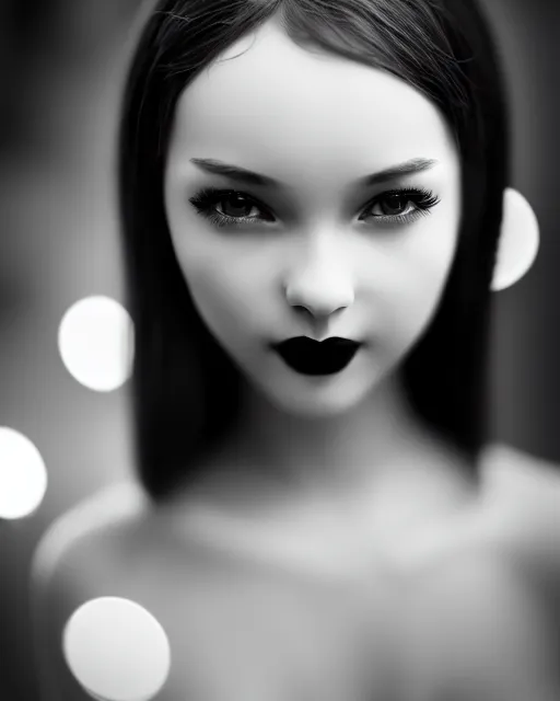 Image similar to black and white dreamy young beautiful female artificial intelligence, cinematic, rim light, bokeh, photo - realistic, elegant, high detail, 8 k, masterpiece, photo taken in 1 9 3 0