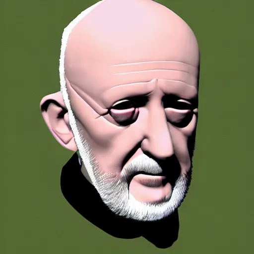 Image similar to mike ehrmantraut, style of multiversus, 3d stylized, portrait