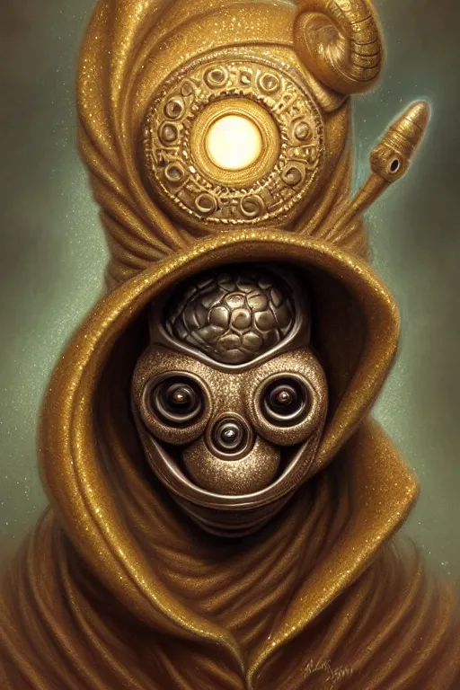 Image similar to anthropomorphic spiral head in sugar candyglitter oprah winfrey plague doctor, intricate, elegant, highly detailed face, wide angle, digital painting, artstation, concept art, sharp focus, illustration, art by artgerm, bob eggleton, stephen hickman, richard corben, wayne barlowe, greg rutkowski, alphonse mucha, 8 k