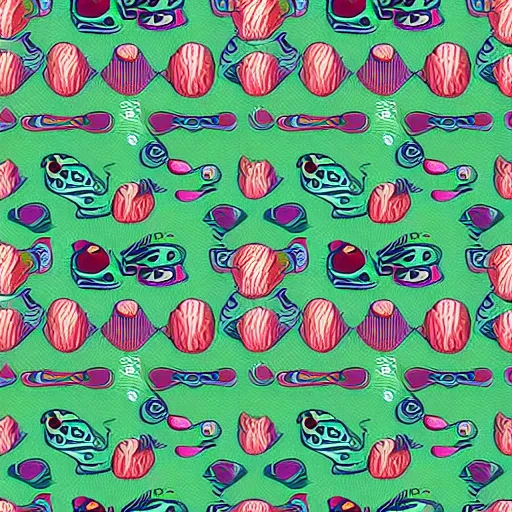 Image similar to repeating fabric pattern of a frog