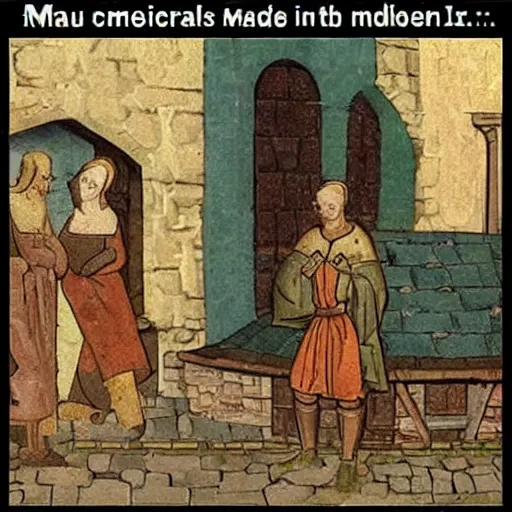 Image similar to a meme from medieval age,