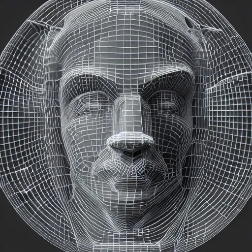 Image similar to a renaissance statue surrounded by a 3 d neon ring 3 d render, black background, ray tracing, 8 k resolution, shar focus, hyper detailed, hyper realistic