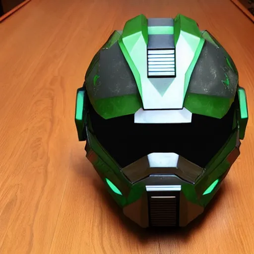 Image similar to razer rgb gaming master chief halo helmet