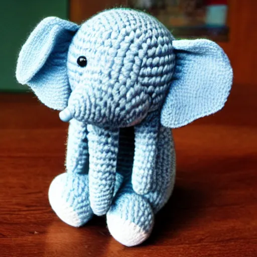 Image similar to a elephant amigurumi