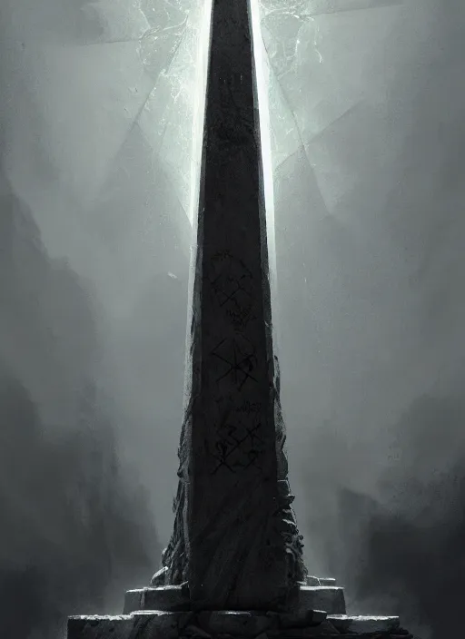 Prompt: portrait of a profane obelisk, evil altar, glowing evil runes, intricate, elegant, deep dark lighting, moody, atmospheric, grim dark, highly detailed, digital painting, artstation, concept art, smooth, sharp focus, illustration, art by wlop, mars ravelo and greg rutkowski