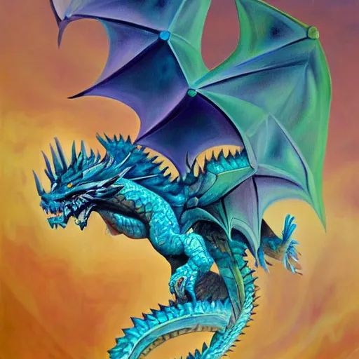 crystal dragon, oil on canvas | Stable Diffusion | OpenArt