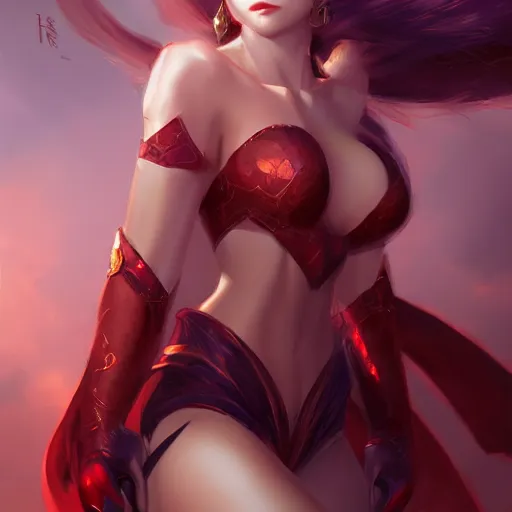 Image similar to Alexstrasza, by WLOP and artgerm, artstation, deviantart, pixiv