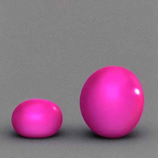 Prompt: 3D render of a pink humanoid jellybean, white circular cute face