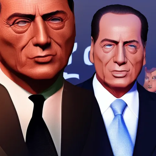 Image similar to Silvio Berlusconi in Fortnite very detailed 4k quality super realistic