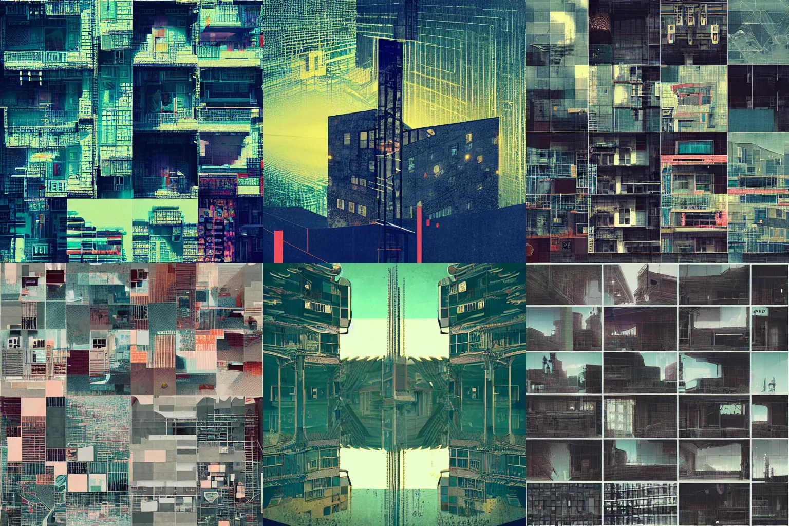 Prompt: architecture collage by atelier olschinsky