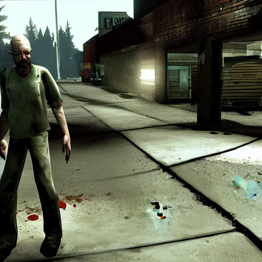 prompthunt: Mike Ehrmantraut in Los Santos, screenshot from the PS2 version  of GTA San Andreas, orange sky, screenshot from 2004, low quality graphics