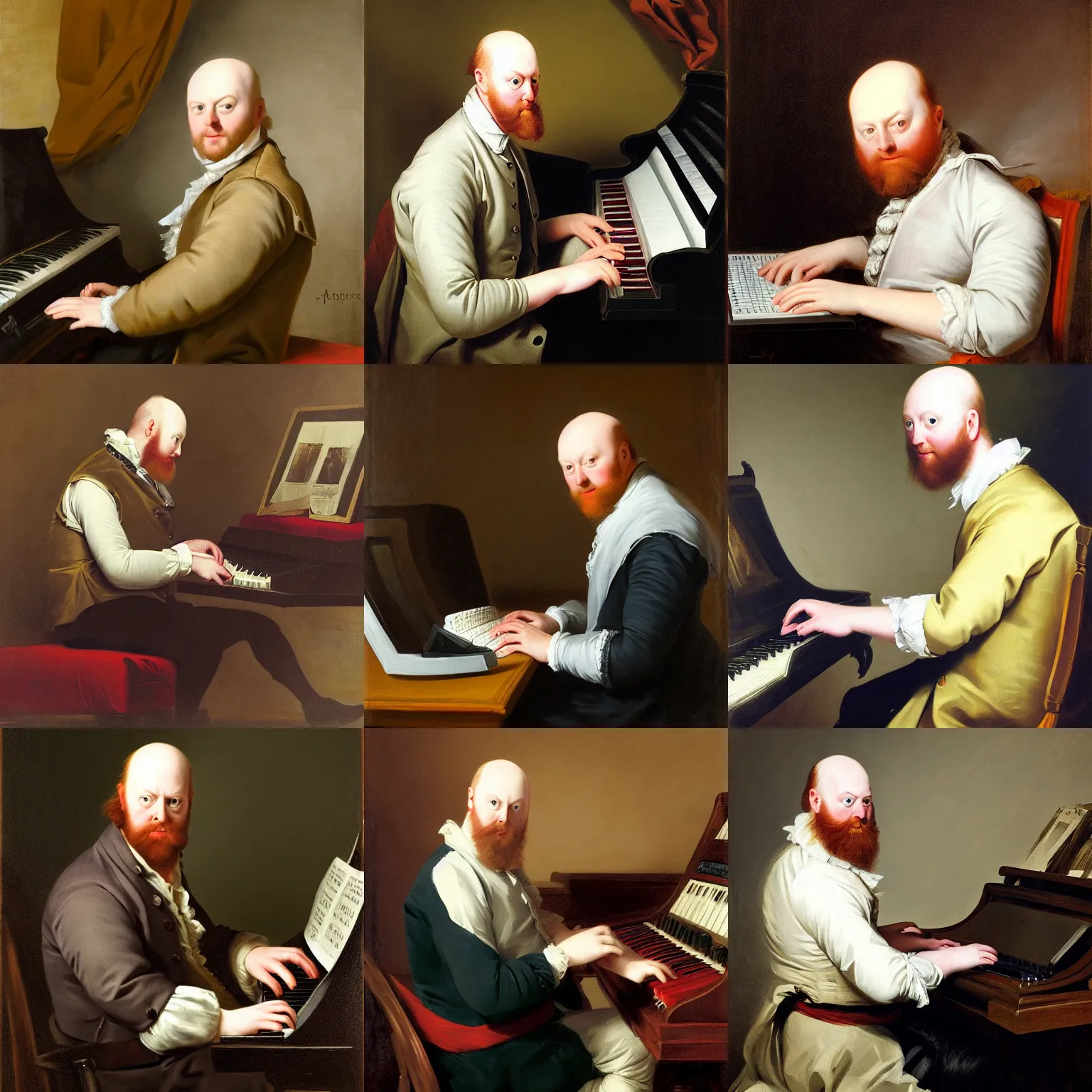 Prompt: playful portrait of angriestpat using a keyboard by joseph ducreux