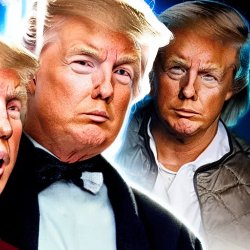 Prompt: return back to the future with Donald trump