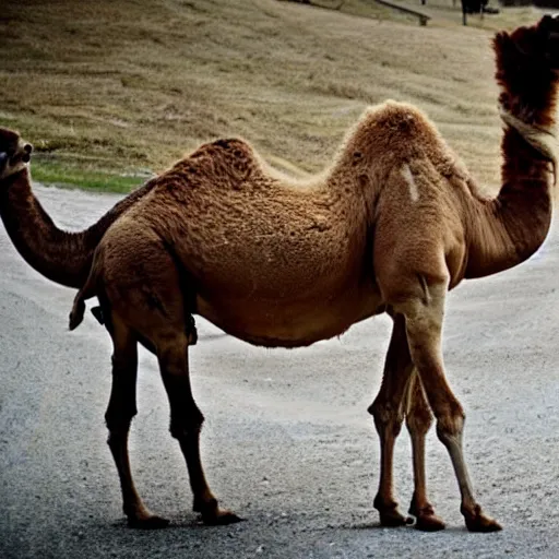 Image similar to camel with a hump made of mashed potatoes
