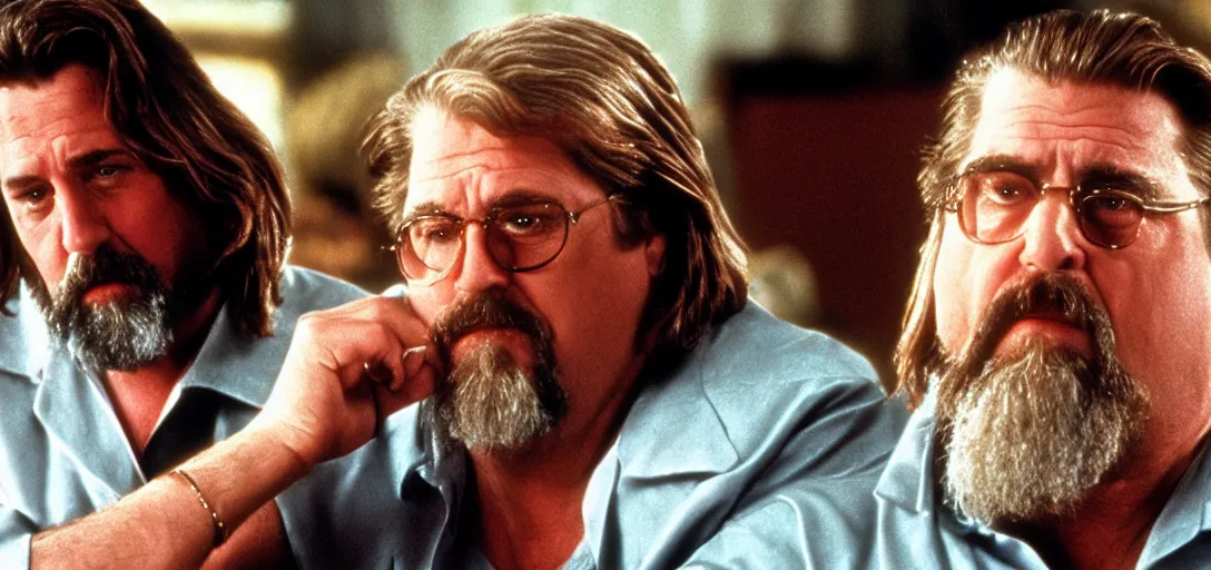 Image similar to The Big Lebowski but all the characters are played by John Goodman