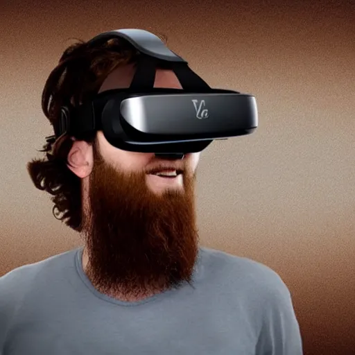 Image similar to jesus wearing a vr headset