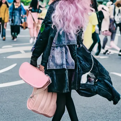 Image similar to a cute young woman with messy curly pastel hair, harajuku fashion, In the style of lya kushinov, Avetetsuya Studios