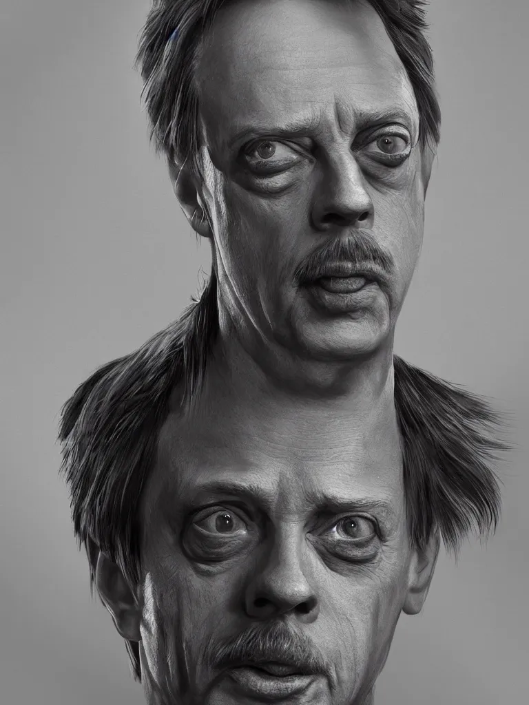 Prompt: Steve Buscemi wearing a Ninja outfit, character design, concept art, intricate details, photorealistic, diffuse lighting, bokeh, DoF, Arnold render