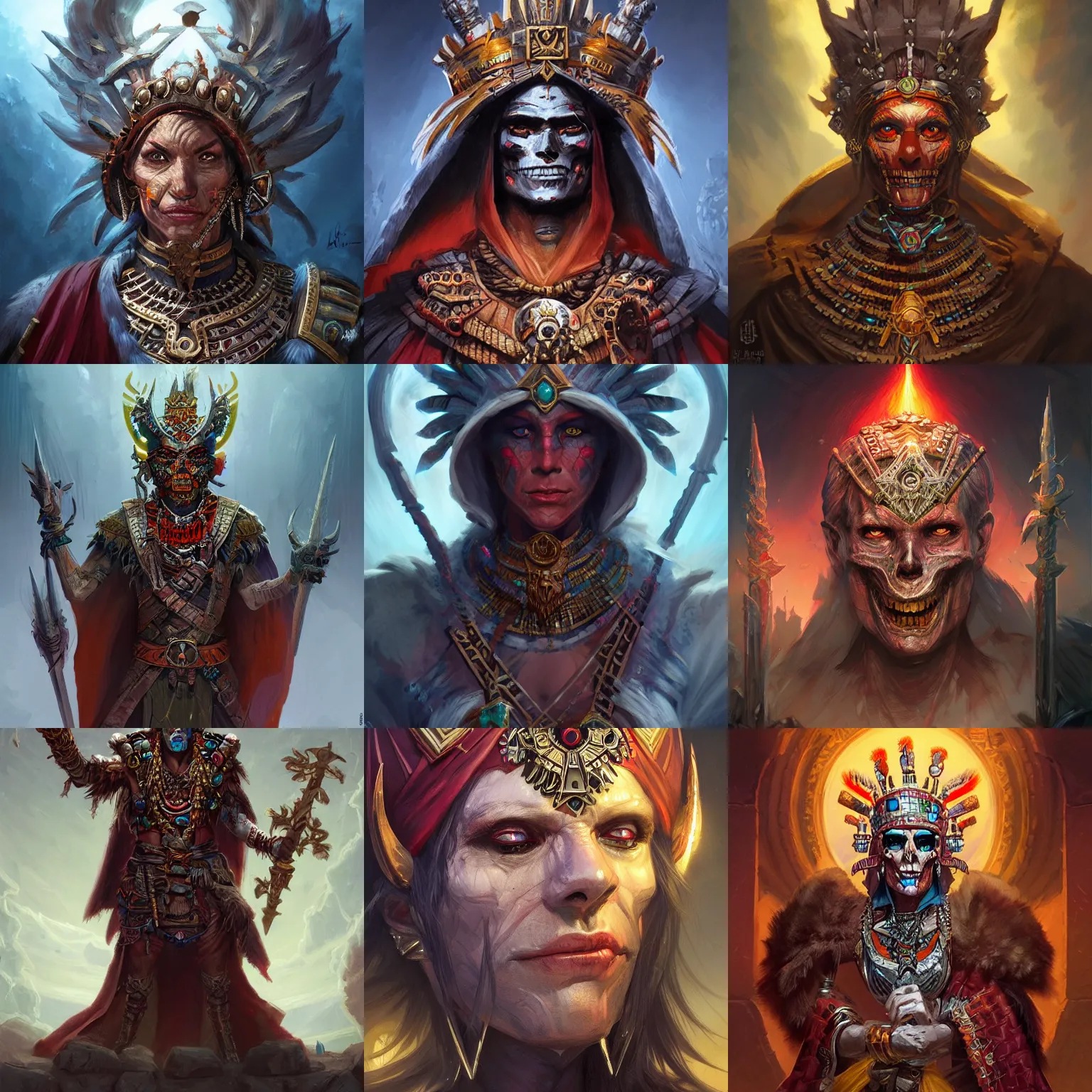 aztec lich, D&D, fantasy, portrait, highly detailed, | Stable Diffusion ...