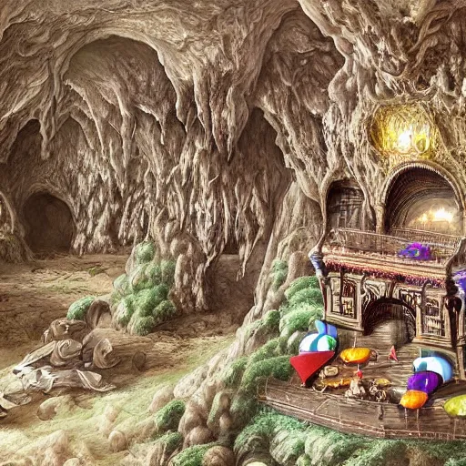 Prompt: a candybar evolving into a hamster in a cave, insanely detailed and intricate, hypermaximalist, elegant, ornate, luxury, elite, horror, creepy, ominous, haunting, matte painting